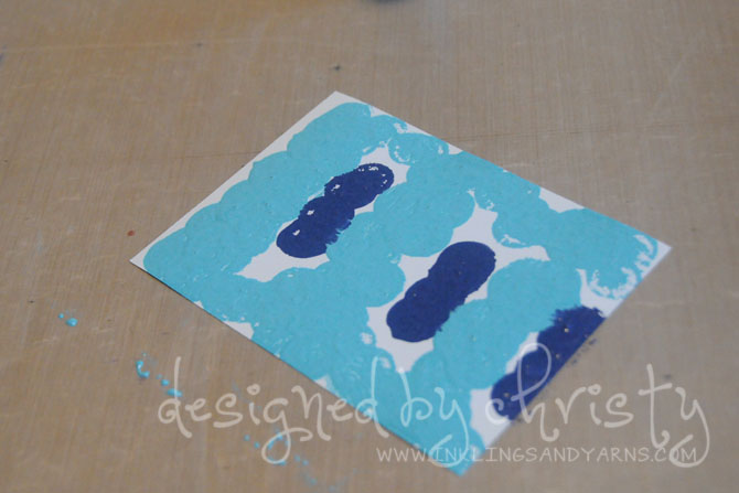 dry stamping step 1