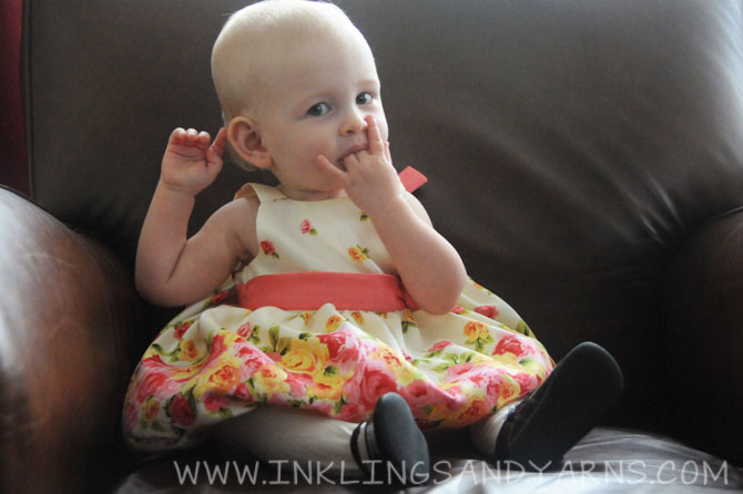 Allie in Easter Dress | www.inklingsandyarns.com