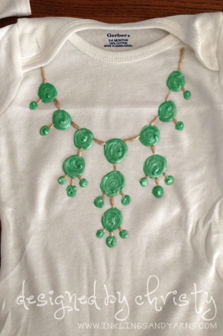 J Crew Bubble Necklace Onesie | www.inklingsandyarns.com