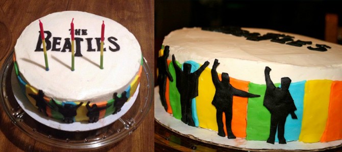 Beatles Birthday Party Cake | www.inklingsandyarns.com