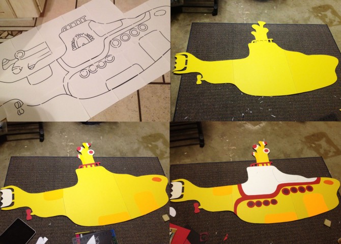 Beatles Birthday Party Yellow Submarine Process | www.inklingsandyarns.com