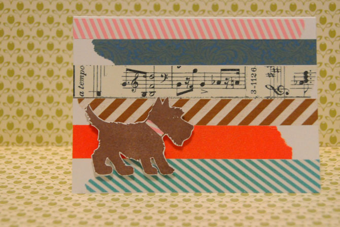 Washi Tape Card Background | www.inklingsandyarns.com