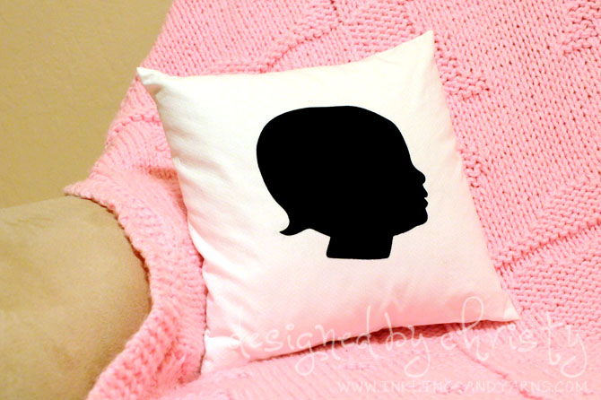 Silhouette Pillow | www.inklingsandyarns.com