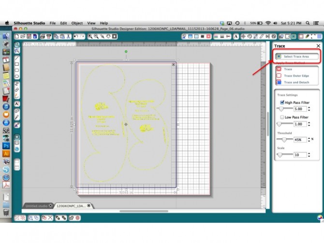 Set Trace Area in Silhouette Studio | www.inklingsandyarns.com