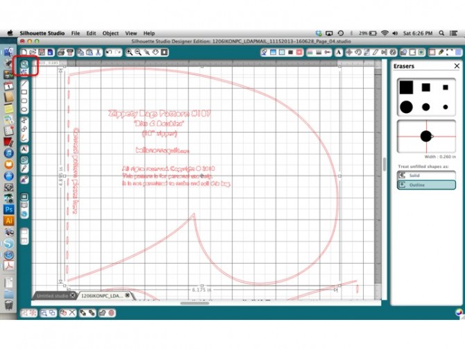 Highlight and Delete Inner Cut Line in Silhouette Studio | www.inklingsandyarns.com