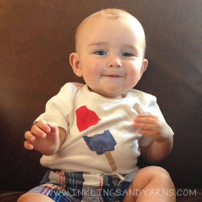 Stenciled Popsicle Onesie